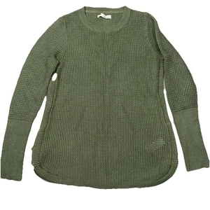 Anthropologie Akini Sweater Waffle Knit Olive Green Women Small L/S  Pullover - Picture 1 of 13