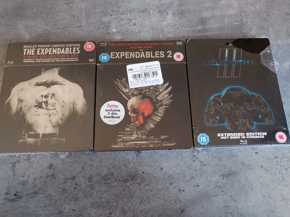 Expendables 1-3  Blu-ray, Steelbook, Sealed - Image 1 of 2
