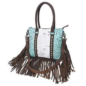 KB OHLAY KBG286 TOTE Embossed Hair-on Echtleder Damen Tasche Western Handtasche - Bild 1 von 5