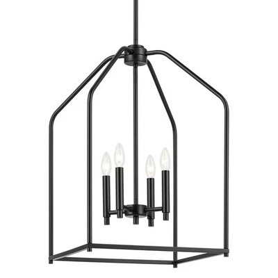 Colgante vela cónica Kichler 52722 Madden 4 luces 16" W - negro Foto 1 de 4