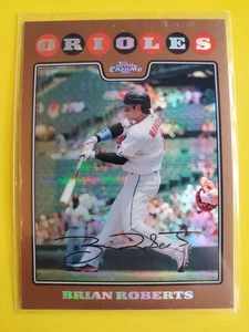 2008 Topps Chrome Copper Refractors /599 #89 Brian Roberts - Baltimore Orioles - Picture 1 of 2
