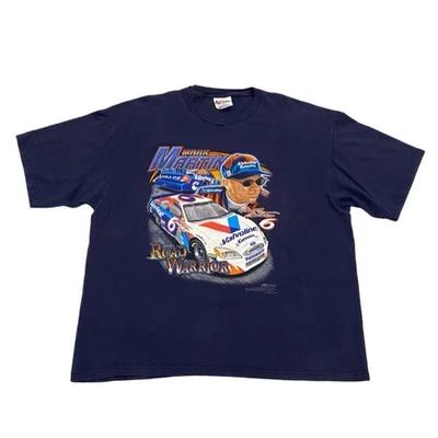 Camiseta masculina Chase autêntica 2XL NASCAR Mark Martin #6 "Road Warrior" XXL *Leia - Imagem 1 de 4