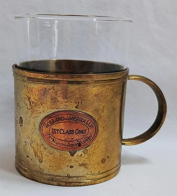 Vintage Holland Amerika Lijn SS Nieuw Amsterdam Cup America Line Steamship - Image 1 of 4