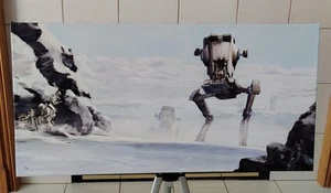 Star Wars The Empire Strikes Back Hoth Rebels AT-ST Fine Art Canvas 36" x 18" - Picture 1 of 4