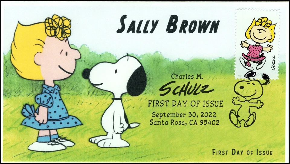 22-309, 2022 ,Charles M Schulz, Pictorial Postmark, First Day Cover, Peanuts, Sa - Image 1 of 1