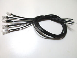 (Five) Lamps for Yamaha Receivers & Amps 14v 60ma 3mm wired with 7" Black Wire