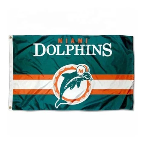 Miami Pro Football Team Flag 3 x 5 Tailgate Flag Mancave Football Banner Cover