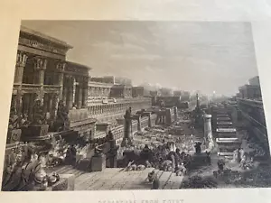 Departure From Egypt David Roberts Art Litho Print Biblical Antique 9"x11" - Picture 1 of 16