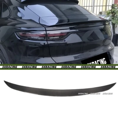 For Porsche Cayenne Coupe 20-23 Carbon Fiber Rear Trunk Lip Middle Spoiler Wing - Image 1 of 4