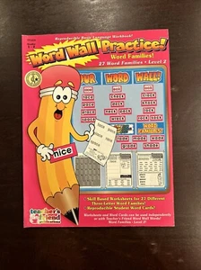 Word Wall Practice Teacher Resource Book Word Families, Language Workbook - Picture 1 of 2