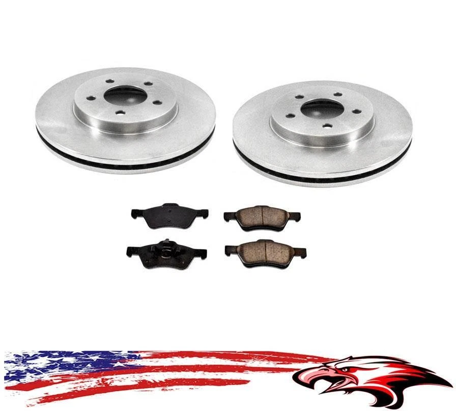 Rotores de freio dianteiro com pastilhas de freio Ford Escape 2005-2012 APENAS com tambores traseiros!!! - Imagem 1 de 4