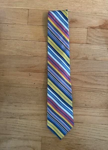 Tommy Hilfiger Silk Multicolor Striped Tie - Picture 1 of 2