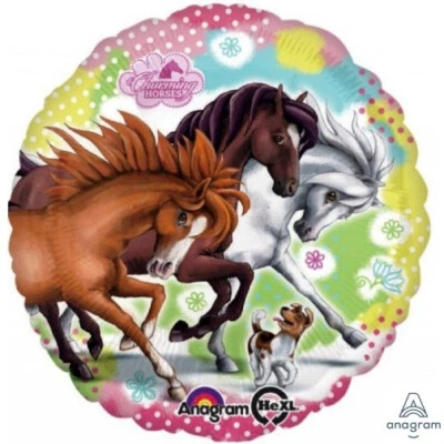 Lot of 10 Charming Horses Mylar Balloons For Girls Children's Birthday Party - Image 1 of 2