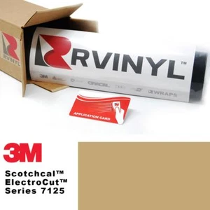 3M 7125 Scotchcal Tan 39 Vinyl Film Sign Craft Hobby Decal Sheet Roll - Bild 1 von 7