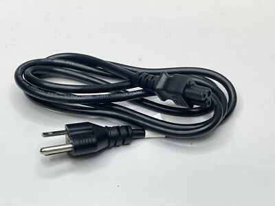 5 ft 18 AWG 3-Slot Laptop Power Cord 10A 125V Power Supply Cable - Image 1 of 4