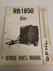 Gehl RB 1850 empacadora redonda piezas originales catálogo manual - Imagen 1 de 4