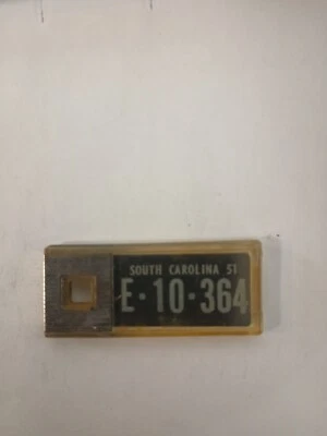 RARE VTG Disabled Veterans Mini License Plate Key Chain Tag South Carolina 1951 - Image 1 of 2