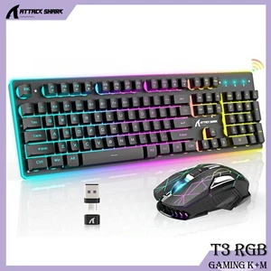 ZIYOULANG T3 Wireless Gaming Keyboard Mouse USB-C RGB 104Key for PC MAC PS4 Xbox - Picture 1 of 42