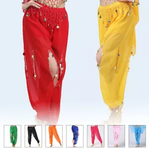 Bauchtanzhose Damen Tribal Indien Ägypten Tanzkleidung Hose Knickerbocker - Bild 1 von 24