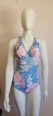 Sunseeker Ladies Phoenix Multi Cross Strap One Piece Swimwear Bathers Size 8 New - Bild 1 von 4