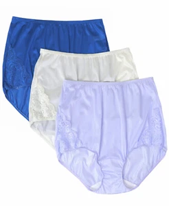 Shadowline Underwear Womens Brief Panty High Waist With Lace Full Coverage 17082 - Picture 1 of 5