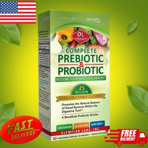 Olympian Labs Complete Prebiotic & Probiotic 25 Billion Cfu 30 Veg Caps - Picture 1 of 9