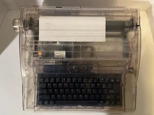 Swintec 2410 Clear Cabinet Electronic Typewriter Tested Works Great - Picture 1 of 5