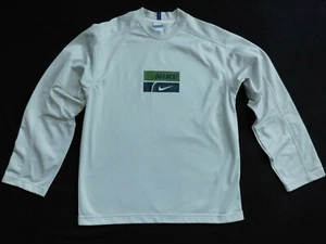 Nike graues Sportshirt grün/schwarz Logo Mesh Langarm Jungen Gr. L (14-16) - Bild 1 von 4