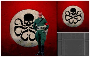 1/6 Red Skull Diorama 15"x15" - Ideal For 1/6 Red Skull Side MMS Hydra - Picture 1 of 9