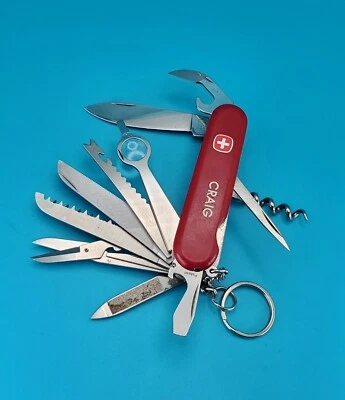 Vintage Wenger Colonel 7 Layer Red Swiss Army Knife Multi Tool! 85mm - Image 1 of 4