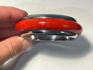 Bijoux Très Joli Bracelet Jonc Ancien avec Pierre Rouge (8-44) - Photo 1/5
