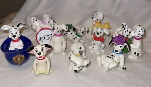 Vintage Disney 101 Dalmatians Toy Dog Figures Lot of 11 Pvc Figures Cake Toppers