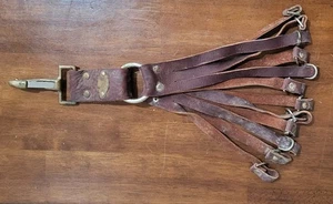 Vintage Leder Ente Jagd Vogel Halter Aufhänger Träger hält 12 Vögel - Bild 1 von 7