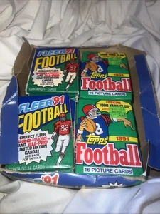 1991 Fleer Football Wax Box  32. Cards - Picture 1 of 5