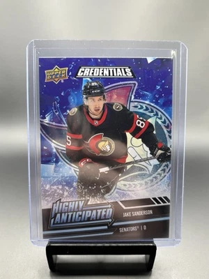 Jake Sanderson Upper Deck Credentials Highly Anticipated Rookie Card 2022-2023 - Image 1 of 2