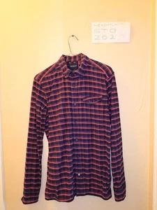 Scotch and Soda Men's Sz Small Blue Plaid Flannel Long Sleeve Button Shirt - Picture 1 of 9