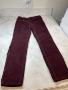 H&M Girls Elastic Adjustable Waist Burgundy Corduroy Pants Sz 4-5Y NWOT - Picture 1 of 5