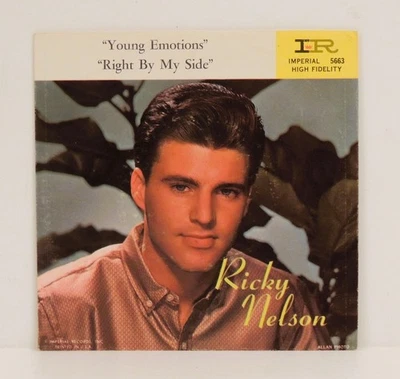 Ricky Nelson - Young Emotions /Right By My Side 45 +Picture Sleeve 1960 Imperial - Image 1 of 4