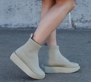 United Nude Wa Bootie Lo minimalist sock-like neoprene Wedge Boot Women's 6.5 - Picture 1 of 10