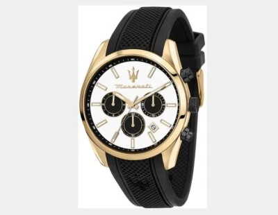 Maserati Chronograph White Dial Black Silicon Strap Watch– R8851151001 - Image 1 of 4