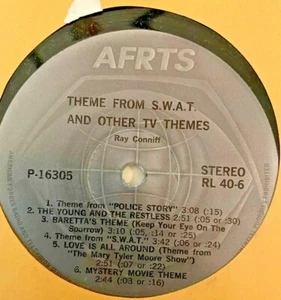 RADIO SHOW AFN RL40-6 RAY CONNIFF "THEMES SWAT/OTHER TV THEMES";ZIM ZEMAREL ORCH - Picture 1 of 3