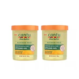 2x Cantu Shea Butter Moisture Retention Hair Styling Gel 18.5 oz/524g