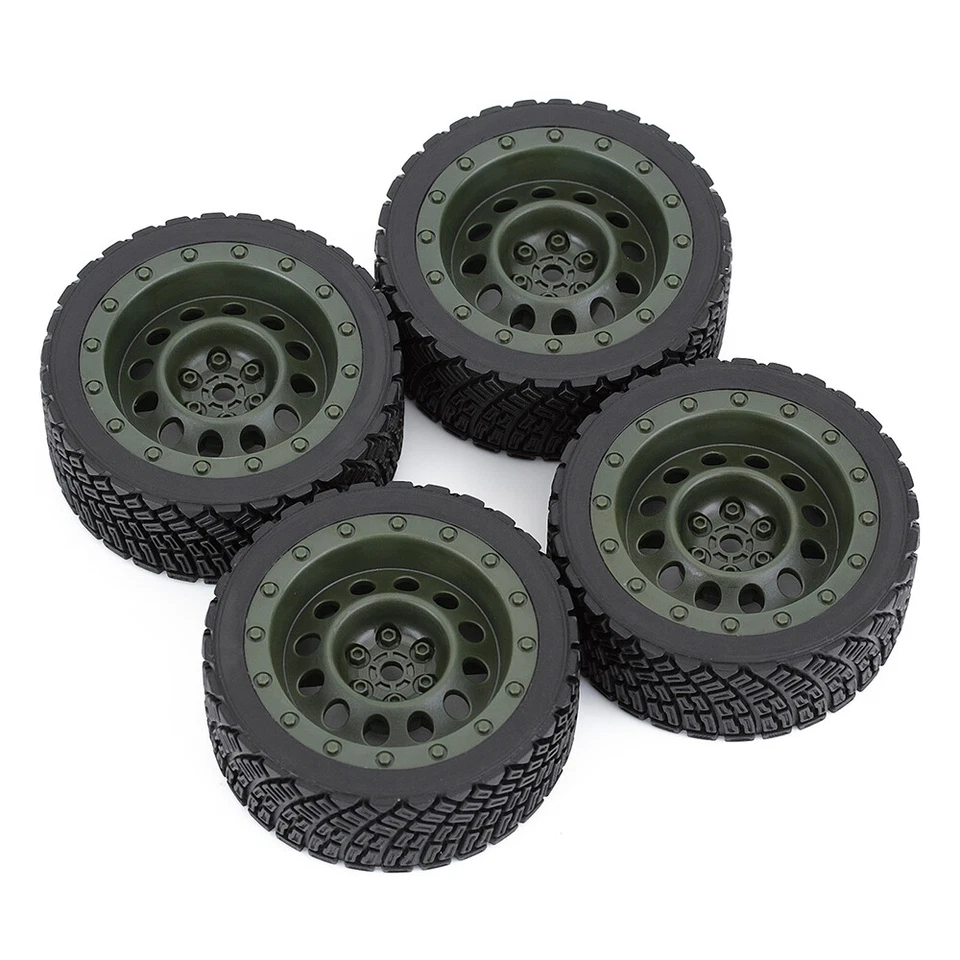 4 STÜCKE 12mm Hex 67mm RC Auto Gummireifen Rad für 1/10 Rolly WLtoys 1/14 144001 - Bild 1 von 4