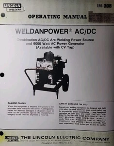 Lincoln Weldanpower Welder AC-225/DC-210-6 & Gas Engine Owner & Parts (2 Manuals - Picture 1 of 7
