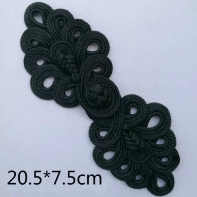 1 Pair DIY Large Chinese Frog Fasteners Closure Button Knot Sew 8*3 Inches Gold - Image 1 of 4