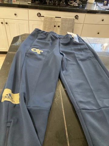 MENS ADIDAS NCAA GEORGIA TECH YELLOW JACKETS GAMEMODEL PANTS NAVY L LARGE NWT Cover