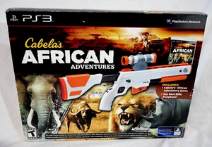 NEW - Sony Playstation 3 PS3 Cabela's African Adventures + Shot Elite Rifle Gun - Picture 1 of 11