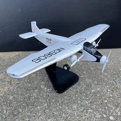 Ford Tri-Motor Airplane 18”x13” Wooden Desktop Model NC9606 314-013 W/ STAND - Image 1 of 4