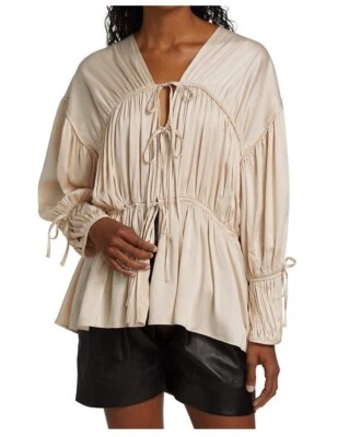 To Cleo Satin Tie Top S - Image 1 of 4