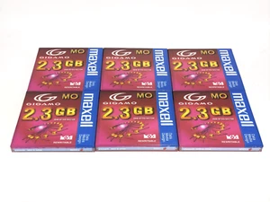 【 ZAPIECZĘTOWANY x 6】 Maxell Gigamo Wielokrotnego zapisu MO Magneto Dysk optyczny 2,3 GB #2728 - Zdjęcie 1 z 8